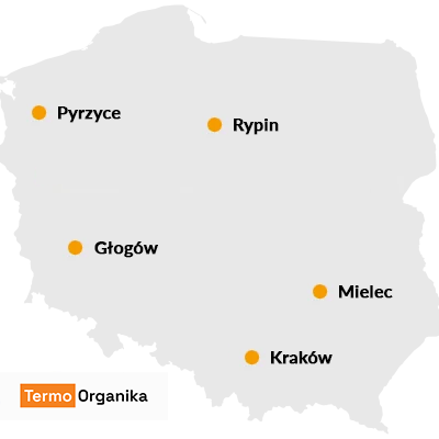 Mapa fabryk Termo Organika